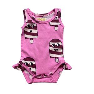Hugo Loves Tiki Pink Popsicle Romper Size 0-3 Months
